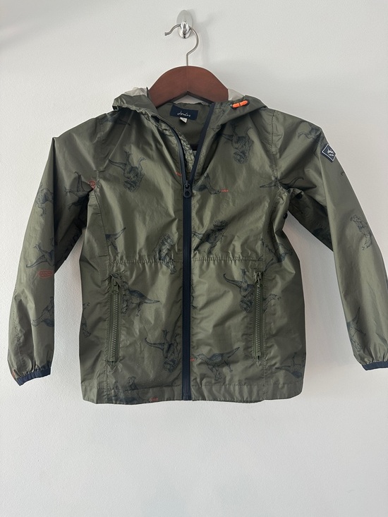 Joules Other - Joules Olive Green Dinosaur Print Hooded Raincoat